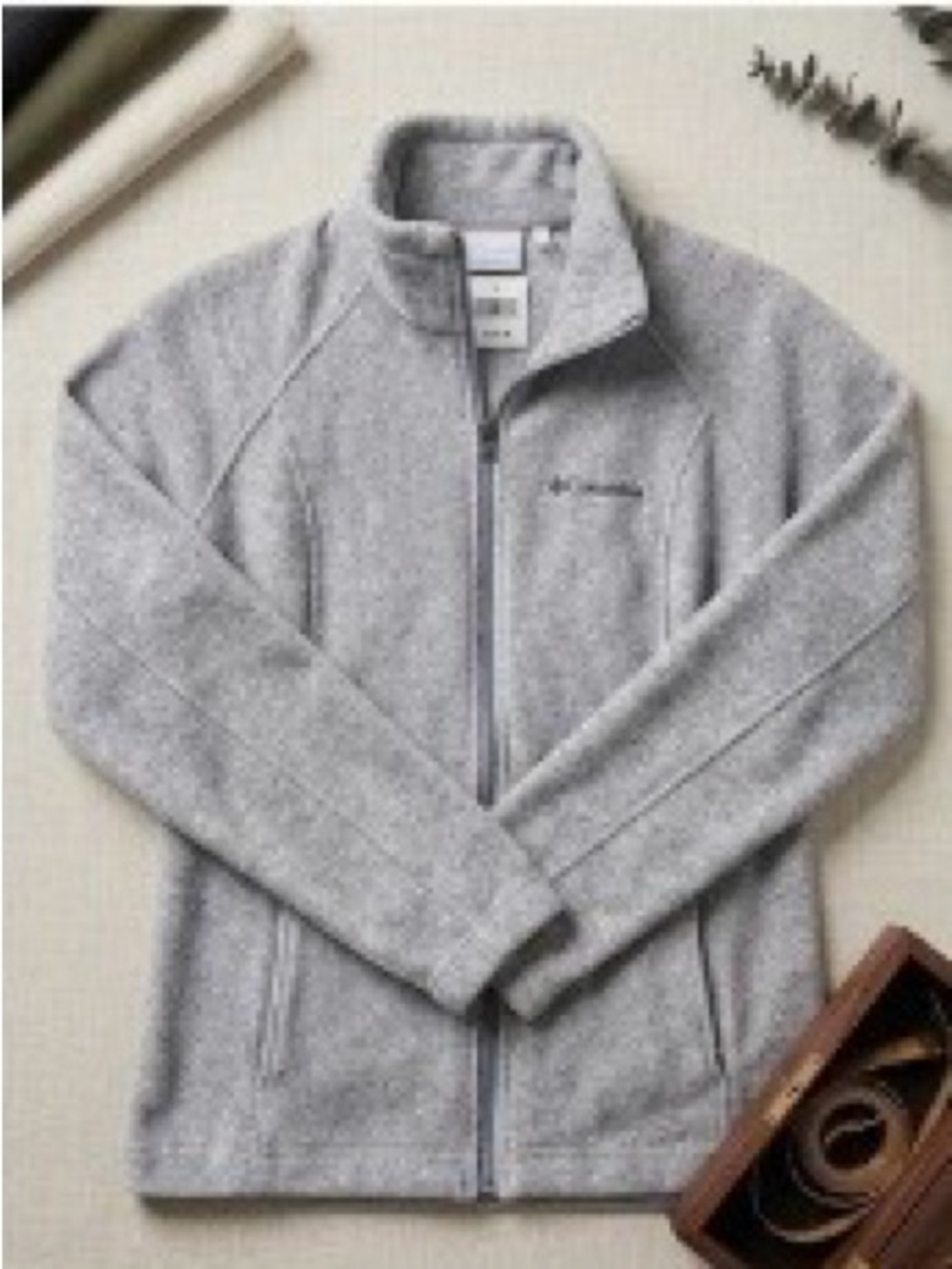 Columbia Women’s Light Gray Teddy Fleece Zip Jacket